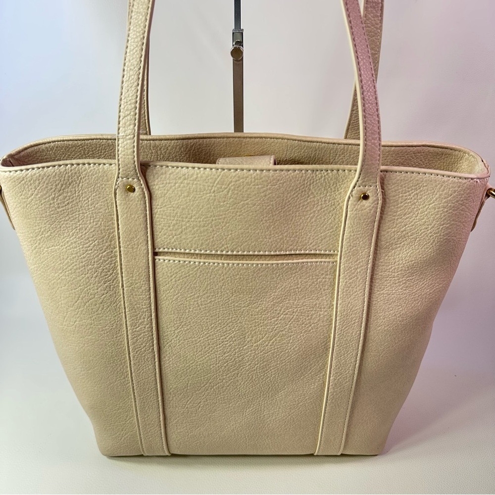 NEW WOMEN’S Style & Co Alabaster Whipstitch Braided Front Tote - Picture 4 of 6